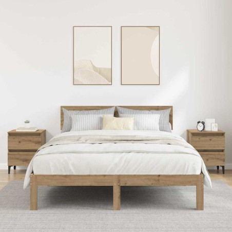 Cabinet de chevet 2 pc Chêne artisanal 40 x 35 x 50 cm 583620583620