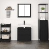 Ensemble de meubles de salle de bain 2 pcs en chêne noir et bois d'ingénierie 583628583628