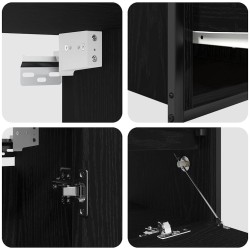 Ensemble de meubles de salle de bain 2 pcs en chêne noir et bois d'ingénierie 583628583628