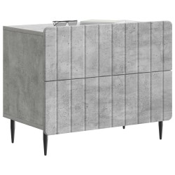 Cabinet de chevet avec tiroir Gris béton 62 x 34,5 x 49,5 cm 583630583630