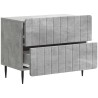 Cabinet de chevet avec tiroir Gris béton 62 x 34,5 x 49,5 cm 583630583630