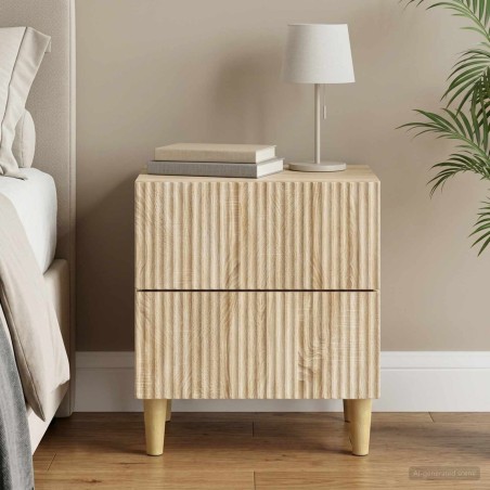 Cabinet de chevet avec tiroir Chêne Sonoma 43 x 34,5 x 48 cm 583632583632