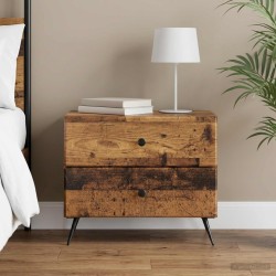 Cabinet de chevet avec tiroir Bois ancien 62 x 34,5 x 47,5 cm 583637583637