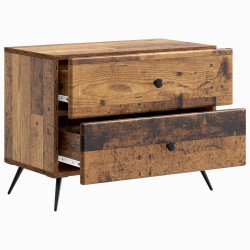 Cabinet de chevet avec tiroir Bois ancien 62 x 34,5 x 47,5 cm 583637583637