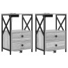 Cabinet de chevet avec tiroir 2 pcs Gris Sonoma 40 x 31 x 60 cm 583639583639