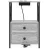 Cabinet de chevet avec tiroir 2 pcs Gris Sonoma 40 x 31 x 60 cm 583639583639