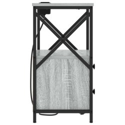 Cabinet de chevet avec tiroir 2 pcs Gris Sonoma 40 x 31 x 60 cm 583639583639