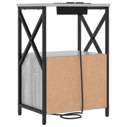Cabinet de chevet avec tiroir 2 pcs Gris Sonoma 40 x 31 x 60 cm 583639583639