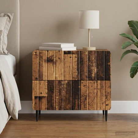 Cabinet de chevet avec tiroir Bois ancien 62 x 34,5 x 49,5 cm 583641583641