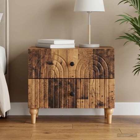 Cabinet de chevet avec tiroir Bois ancien 62 x 34,5 x 48 cm 583644583644