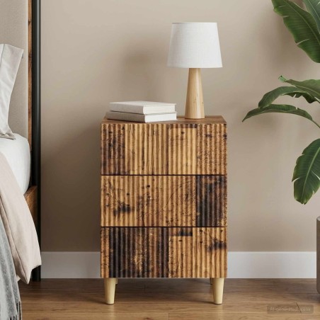 Cabinet de chevet avec tiroir Bois ancien 43 x 41 x 66,5 cm 583646583646