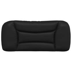 Coussin de tête de lit Hvar noir 80 cm similicuir 583651583651