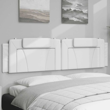 Coussin de tête de lit Viana blanc 200 cm similicuir 583653583653