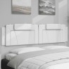 Coussin de tête de lit Viana blanc 200 cm similicuir 583653583653