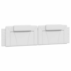 Coussin de tête de lit Viana blanc 200 cm similicuir 583653583653