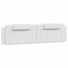 Coussin de tête de lit Viana blanc 200 cm similicuir 583653583653