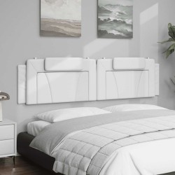 Coussin de tête de lit Viana blanc 200 cm similicuir 583653583653