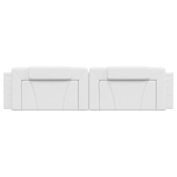 Coussin de tête de lit Viana blanc 200 cm similicuir 583653583653