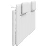 Coussin de tête de lit Viana blanc 200 cm similicuir 583653583653