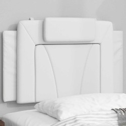 Coussin de tête de lit Viana blanc 80 cm similicuir 583654583654