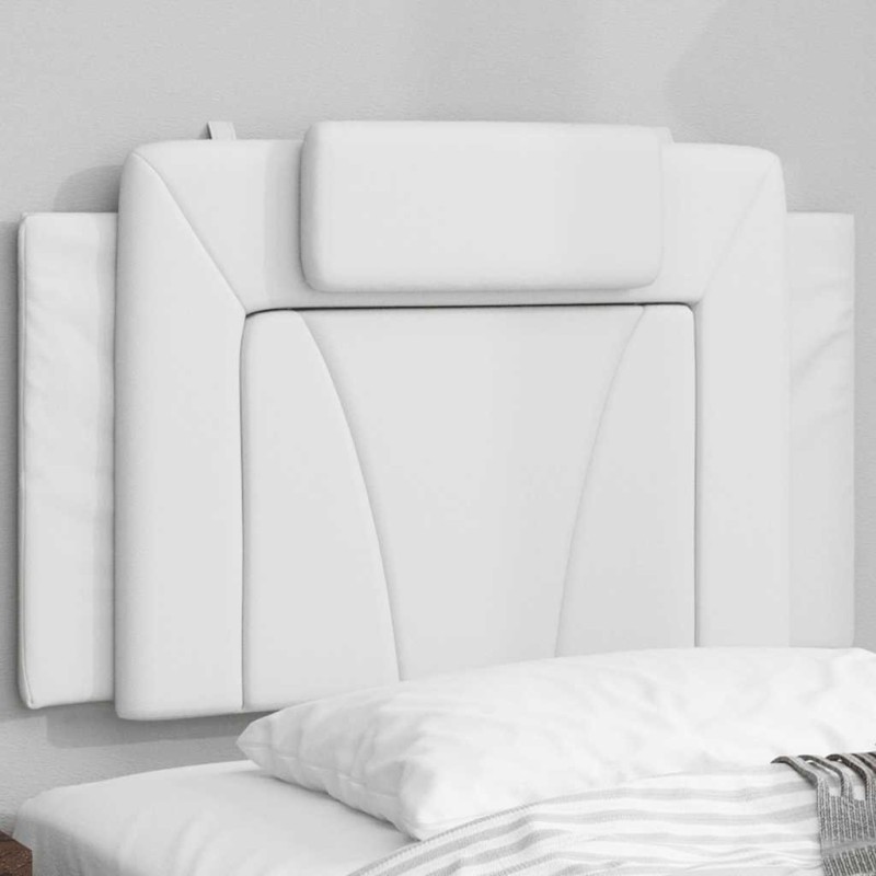 Coussin de tête de lit Viana blanc 80 cm similicuir 583654583654