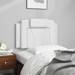 Coussin de tête de lit Viana blanc 80 cm similicuir 583654583654