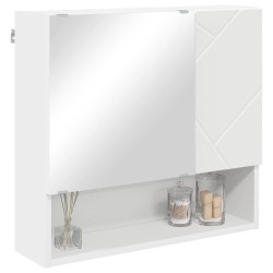 Armoire Miroir Blanc 59 x 17 x 55 cm Bois d'ingénierie 583657583657