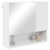 Armoire Miroir Blanc 59 x 17 x 55 cm Bois d'ingénierie 583657583657