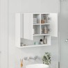 Armoire Miroir Blanc 59 x 17 x 55 cm Bois d'ingénierie 583657583657