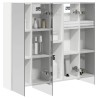 Armoire Miroir de Salle de Bain Blanc 70 x 14,5 x 70 cm 583661583661