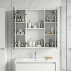 Armoire Miroir de Salle de Bain Blanc 70 x 14,5 x 70 cm 583661583661