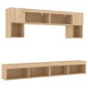Unités murales TV avec LED 6 pcs chêne sonoma bois d'ingénierie 583662583662
