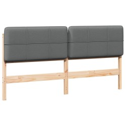 Tête de lit capitonnée Marron et gris clair 180 cm Pin massif 583664583664