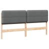 Tête de lit capitonnée Marron et gris clair 180 cm Pin massif 583664583664
