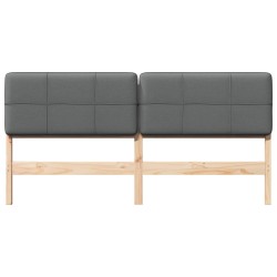 Tête de lit capitonnée Marron et gris clair 180 cm Pin massif 583664583664