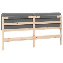 Tête de lit capitonnée Marron et gris clair 180 cm Pin massif 583664583664