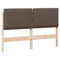 Tête de lit capitonnée Gris Naturel et Clair 160 cm Pin massif 583665583665