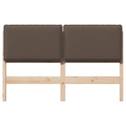 Tête de lit capitonnée Gris Naturel et Clair 160 cm Pin massif 583665583665