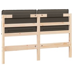Tête de lit capitonnée Gris Naturel et Clair 160 cm Pin massif 583665583665