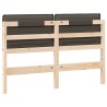 Tête de lit capitonnée Gris Naturel et Clair 160 cm Pin massif 583665583665