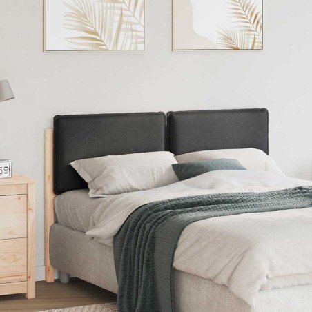 Tête de lit capitonnée Gris Naturel et Foncé 120 cm Pin massif 583667583667