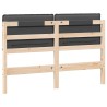 Tête de lit capitonnée Gris Naturel et Foncé 140 cm Pin massif 583668583668