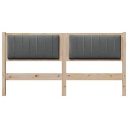 Tête de lit capitonnée Marron 160 cm Pin massif 583669583669
