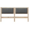 Tête de lit capitonnée Marron 160 cm Pin massif 583669583669