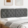 Coussin de tête de lit gris foncé 160 cm tissu 583673583673