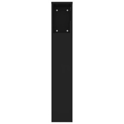Armoire de tête de lit Noir 220x18,5x104,5 cm 583675583675