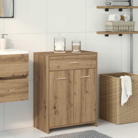 Armoire de salle de bain chêne artisanal 60x33x80 cm 583677583677