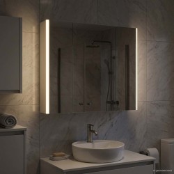 Armoire Miroir de Salle de Bain Blanc 83,5 x 15,5 x 70 cm 583679583679