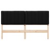 Tête de lit capitonnée Marron et Noir 160 cm Pin massif 583680583680