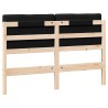 Tête de lit capitonnée Marron et Noir 160 cm Pin massif 583680583680